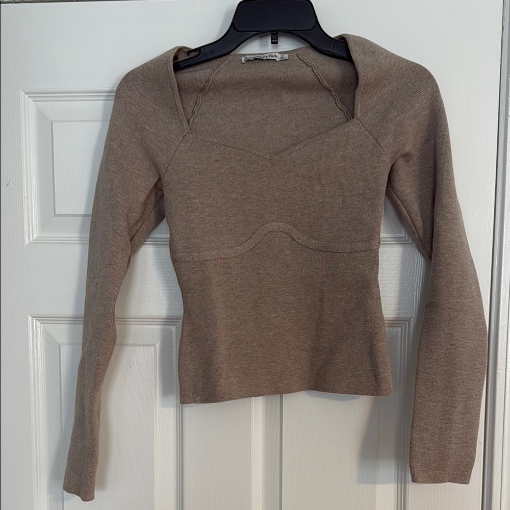 Abercrombie Tan Knit Sweater